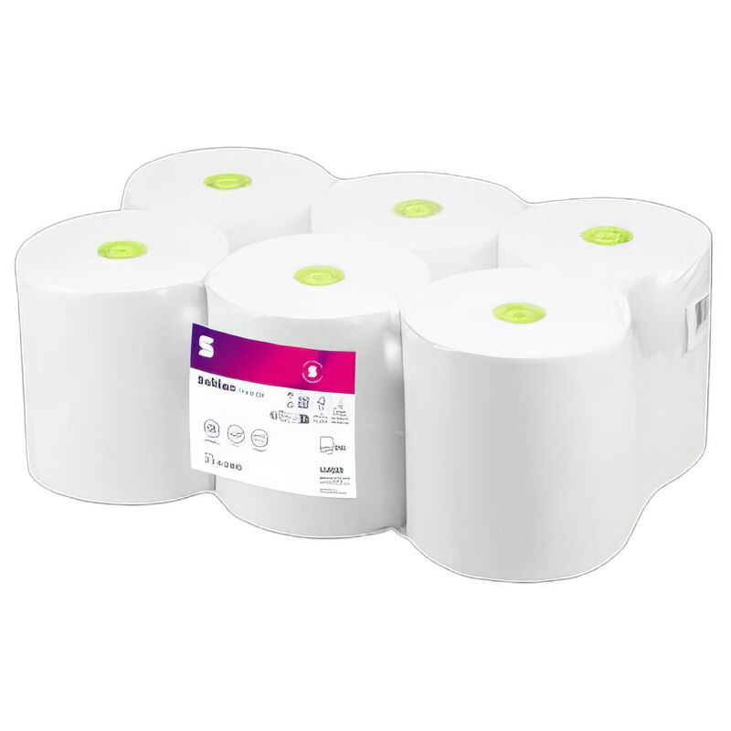 Prestige Rollenhandtuch, System SYS1, 2-lagig, 20,5cm x 220m, 6 Rollen á 880 Abrisse, weiß