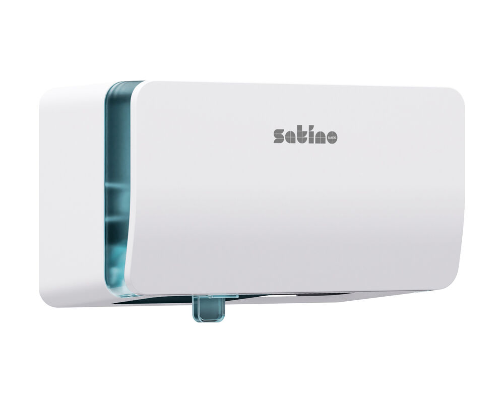 Hyginity Doppelrollen Toilettenpapierspender,  System MT1, 30,1 cm ×15,9 cm × 18,6 cm, weiß