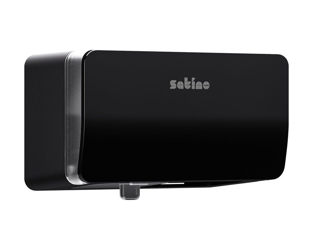 Hyginity Doppelrollen Toilettenpapierspender,  System MT1, 30,1 cm ×15,9 cm × 18,6 cm, schwarz