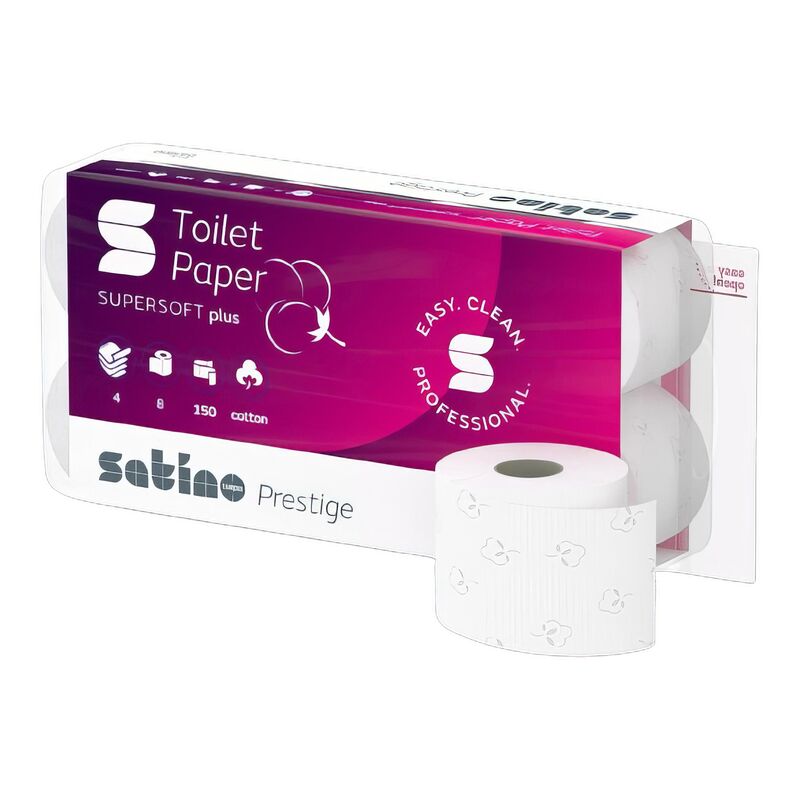 Supersoft Plus Toilettenpapier 4-lagig System MT1, 54 Rollen je 150 Blatt