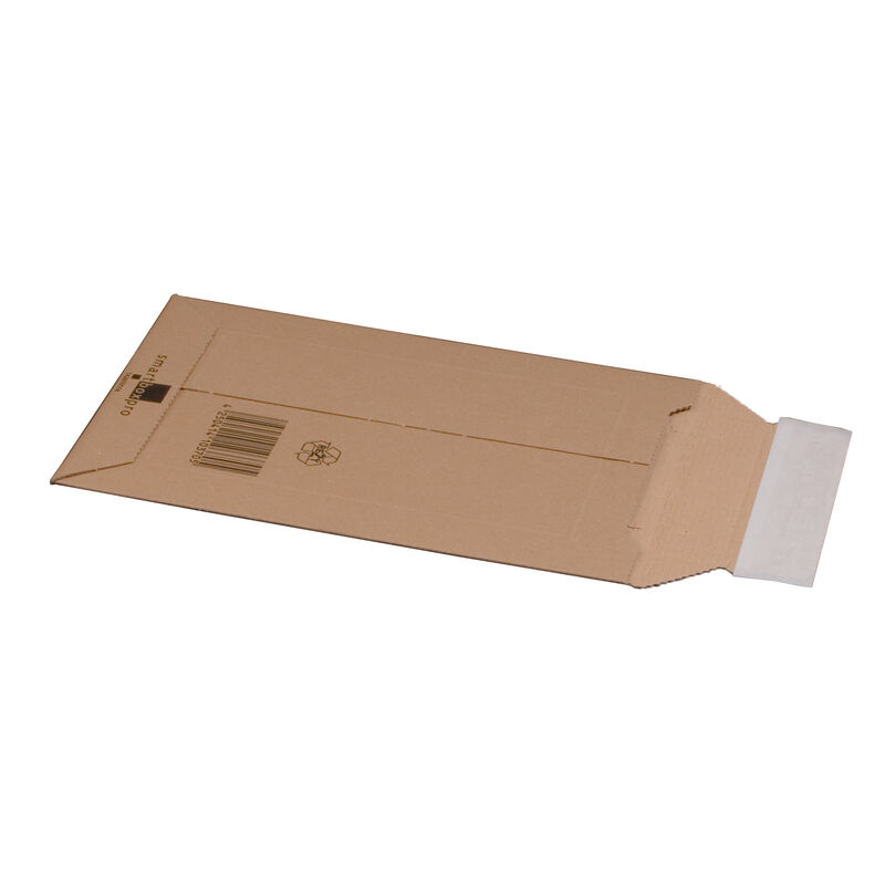 Wellpappe Versandtaschen 187x272mm bis 50mm Höhe Selbstklebeverschluss Aufreißfaden für A5 braun