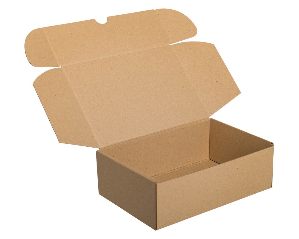 Stülpdeckelkarton DHL-Kleinpaket 241x160x80mm (Außenmaß) braun wiederverwendbar