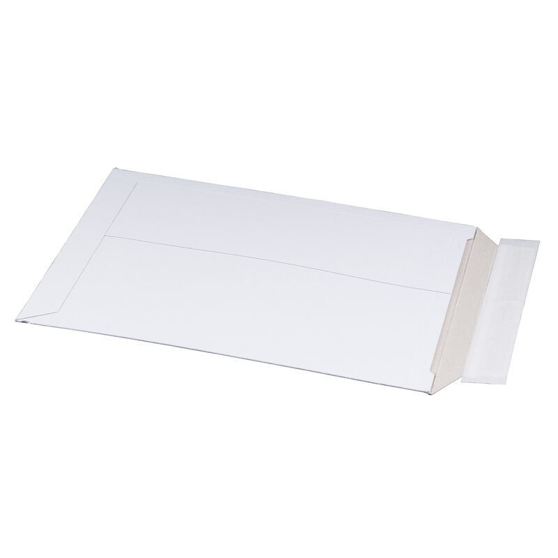 Vollpappe-Versandtasche 235x308mm stabile Vollpappe Selbstklebeverschluss A4 weiß