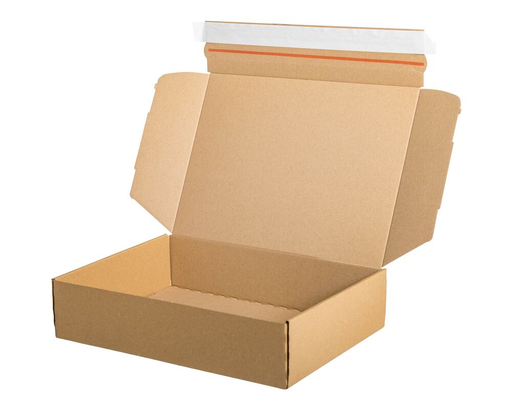 Versandkarton DHL-Kleinpaket 350x250x80mm (Außenmaß) Selbstklebeverschluss & Aufreißfaden