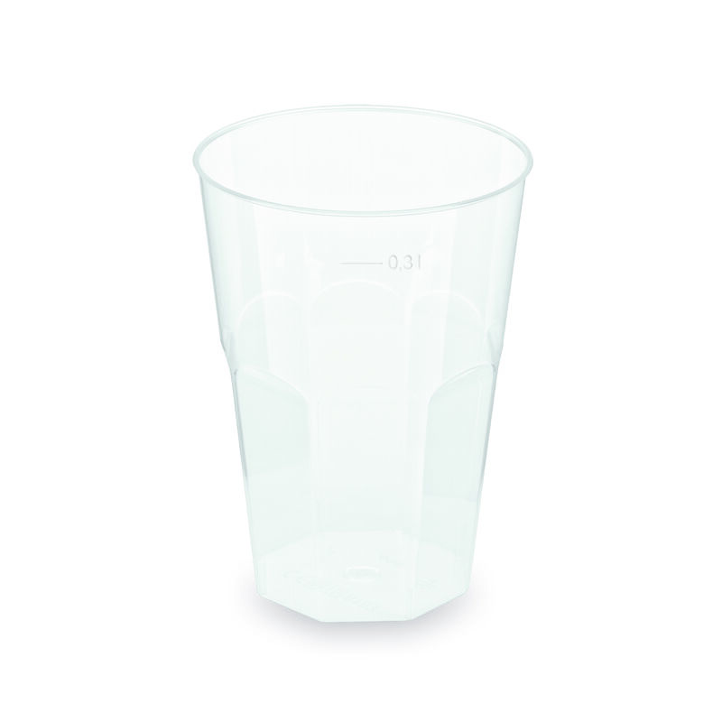 Mehrwegbecher Cocktail transparent PP Eichstrich 0,3 l  O 8 cm,  30 Stk.