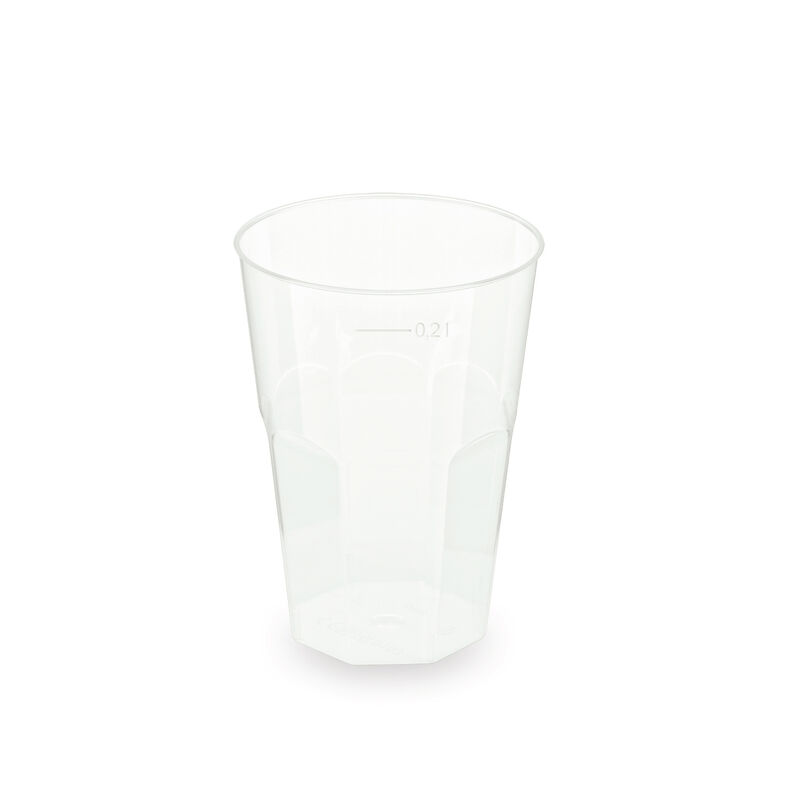 Mehrwegbecher Pfandbecher Cocktail transparent stabil+ PP 0,2L O 70mm, 12 Stk.