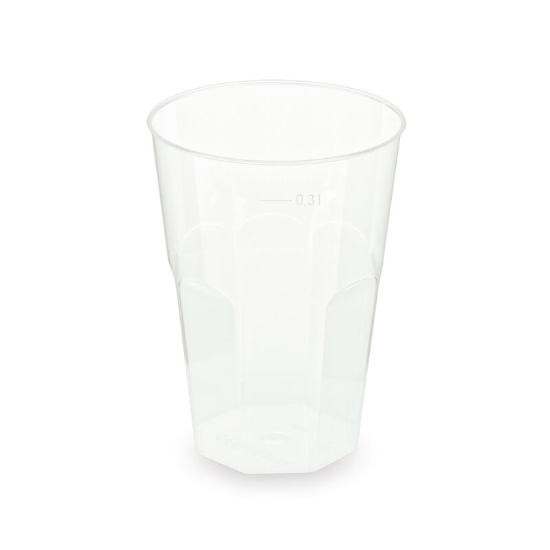 Mehrwegbecher Pfandbecher Cocktail transparent stabil+ PP 0,3L O 70mm, 15 Stk.