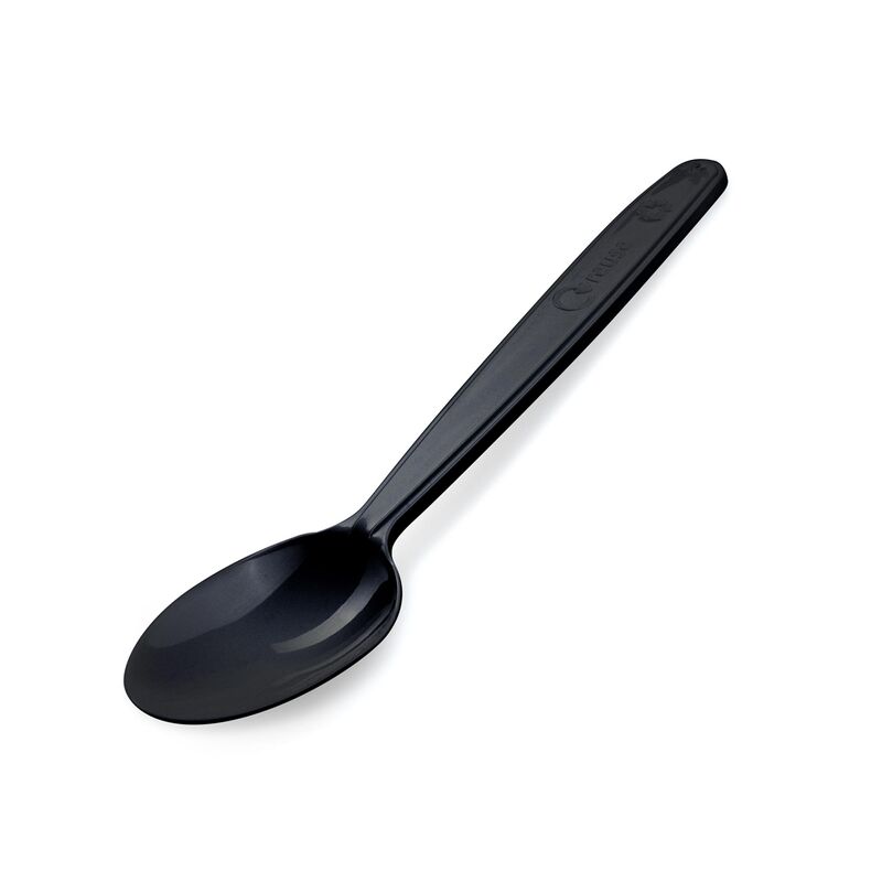 Mehrweg Kaffeelöffel 13 cm schwarz wiederverwendbar 125 Waschzyklen PP, 50 Stk.