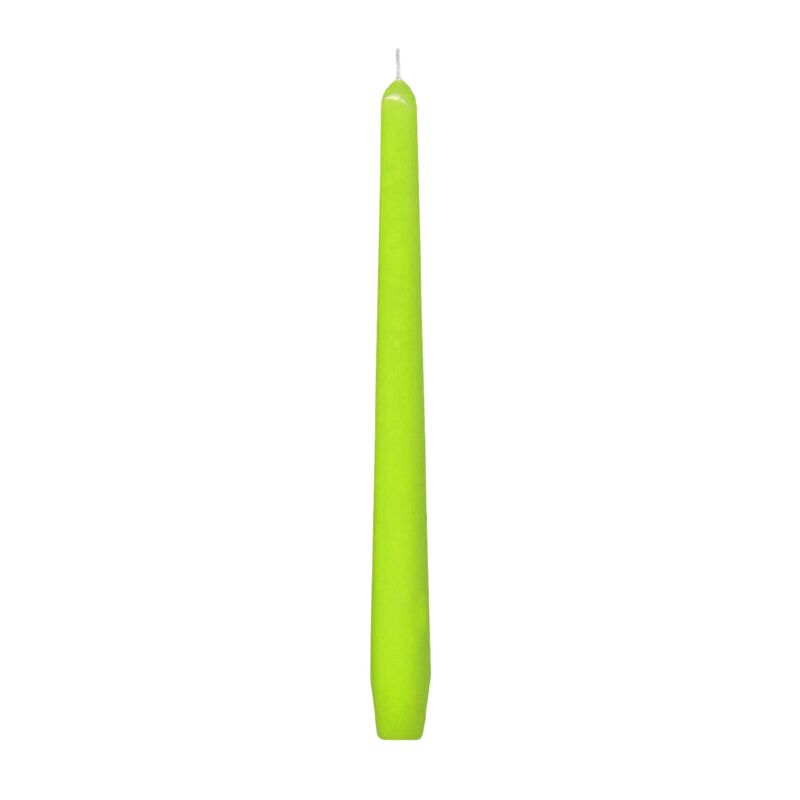 Spitzkerzen 245 mm, 8 Stunden Brenndauer, gelbgrün, 10 Stk.