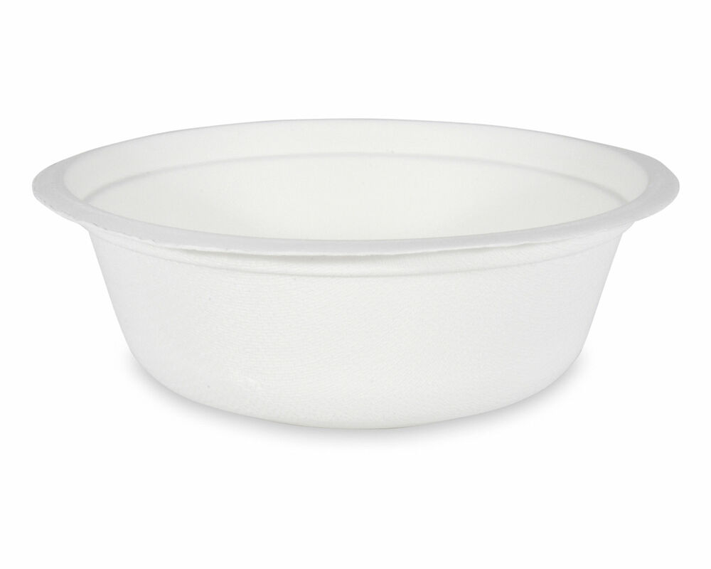 Bio Suppenteller Salatschalen Schale rund Zuckerrohr 500ml O15.5 x 5.5cm 10 Stk.