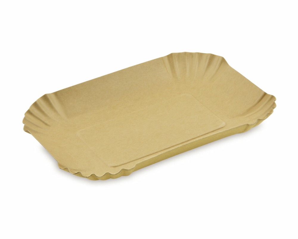 BIONATURE Pappschalen 'Kraft' oval 18 x 13 x 3 cm fettdicht braun, 250 Stk.