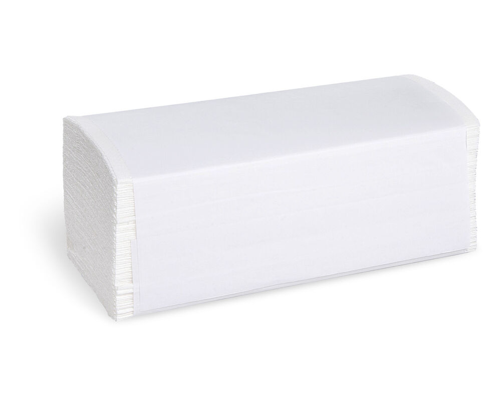 Falthandtücher Papierhandtuch 23x21cm 1-lagig weiß Zick Zack V-Falz, 4000 Stk.