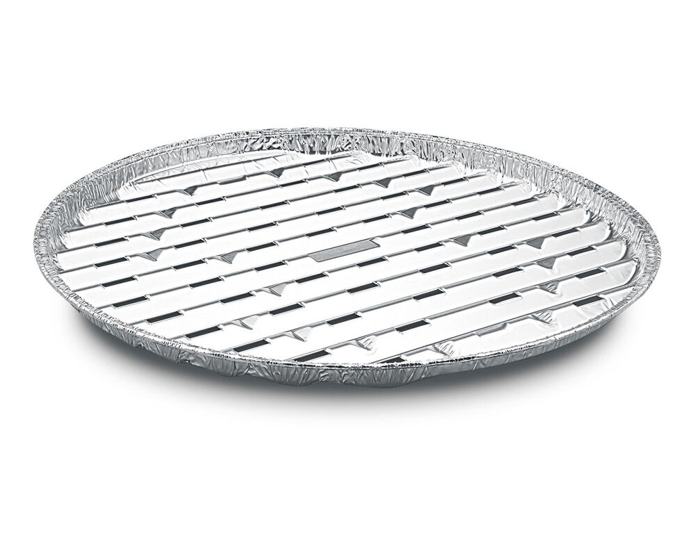 Alu-Grillpfannen Grillschalen BBQ rund ALU O 34cm, mehrfach verwendbar,  3 Stk.