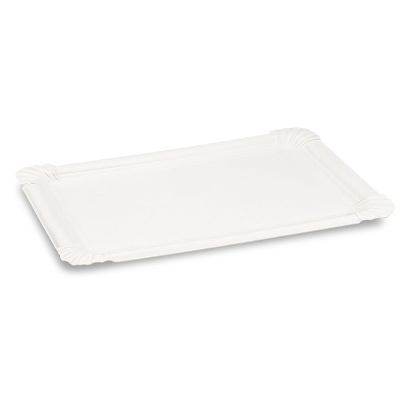 BIONATURE Pappteller aus Frischfaser 13 x 19 cm fettdicht weiß, 10 Stk.