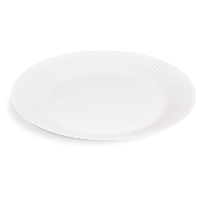 BIONATURE Pappteller rund O23cm weiß, 10 Stk.
