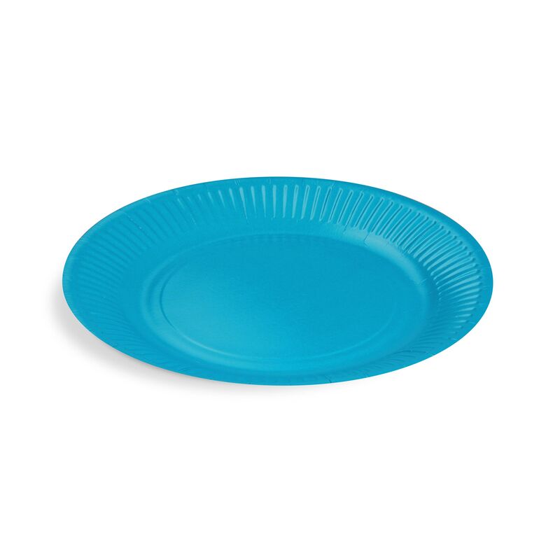 BIONATURE Pappteller Partyteller FSC Mix rund O23cm fettdicht blau, 10 Stk.