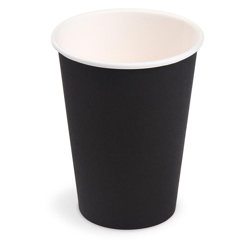 Getränkebecher Party/Pappbecher schwarz 240ml, O 74mm, 10 Stk.
