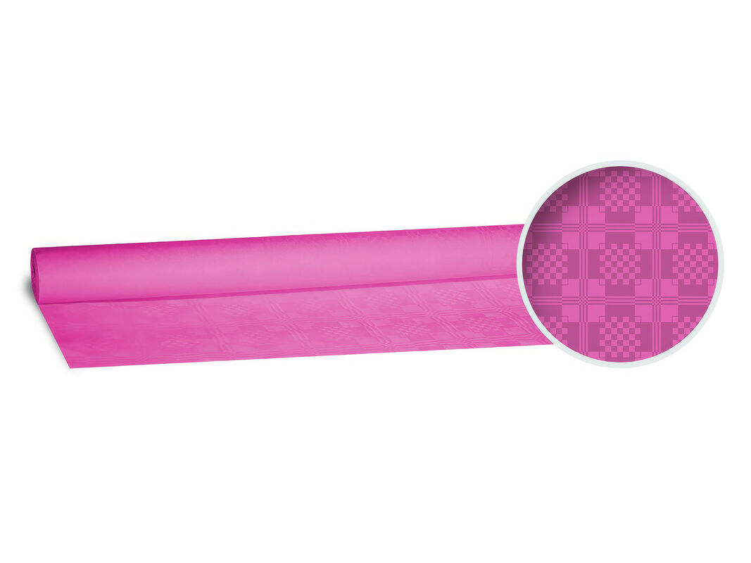 Damasttischdecke Tischtuch aus Papier, gerollt 1,20m x  8m, rosa