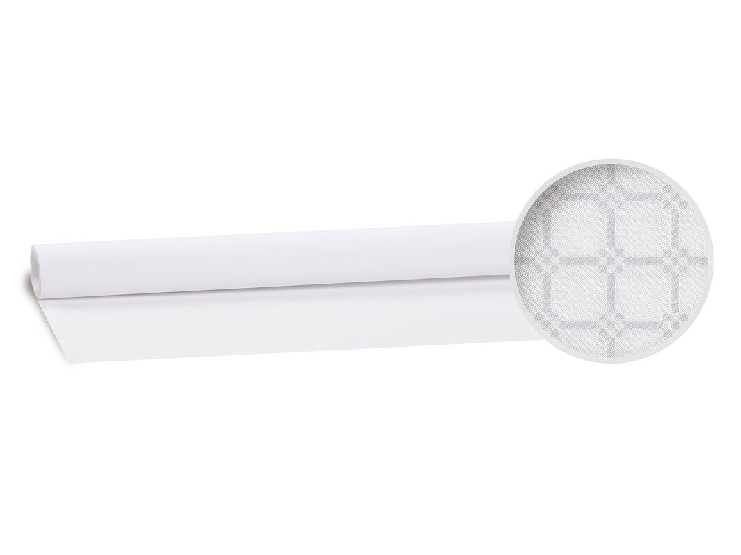Damasttischdecke Tischtuch aus Papier, gerollt 1,20m x 8m, neues Design weiß