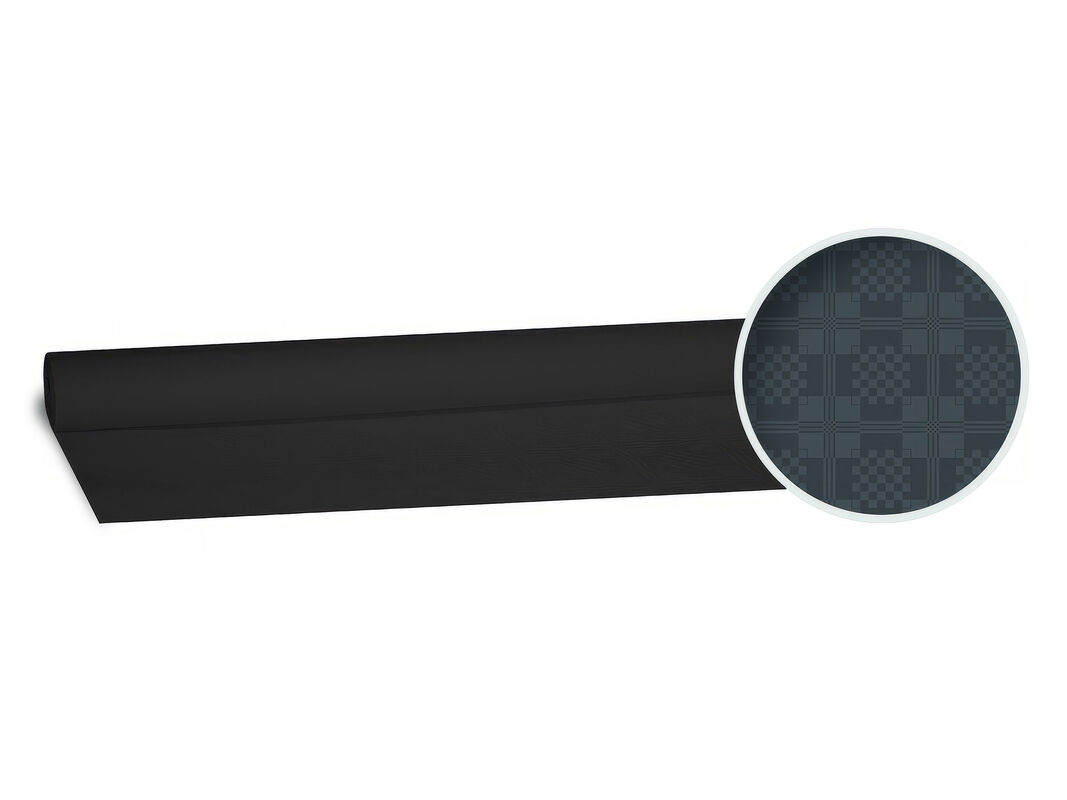 Damasttischdecke Tischtuch aus Papier, gerollt 1,20m x  8m, schwarz