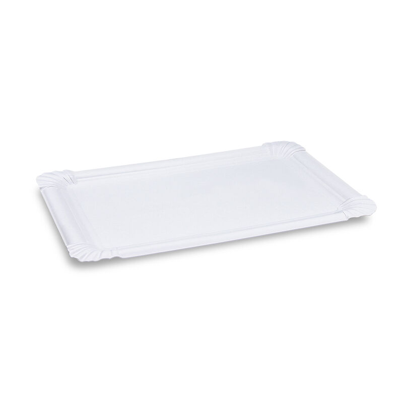 BIONATURE Pappteller aus Frischfaser 19 x 33 cm fettdicht weiß, 125 Stk.