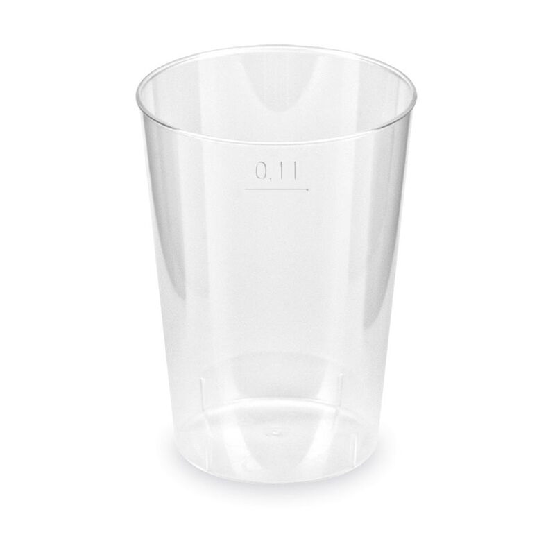 Trinkglas Verkostungsglas Trinkbecher Probierglas klar Eichstrich 100ml, 40 Stk.