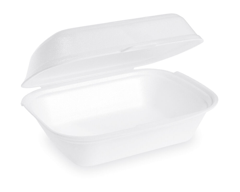 Menüboxen Lunch-Boxen weiß 185x133x75 mm geschäumt, einteilig, 125 Stk.