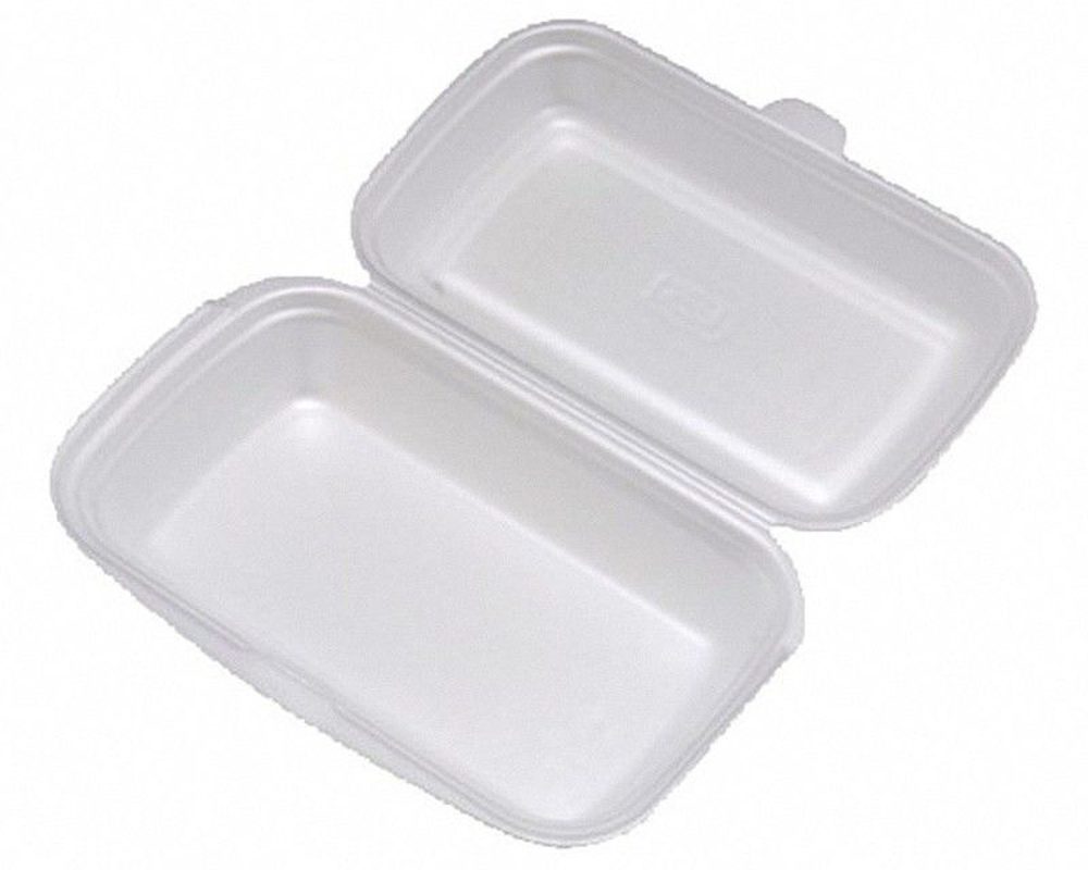 Menüboxen Lunch-Boxen weiß 240x133x75 mm geschäumt, einteilig, 125 Stk.