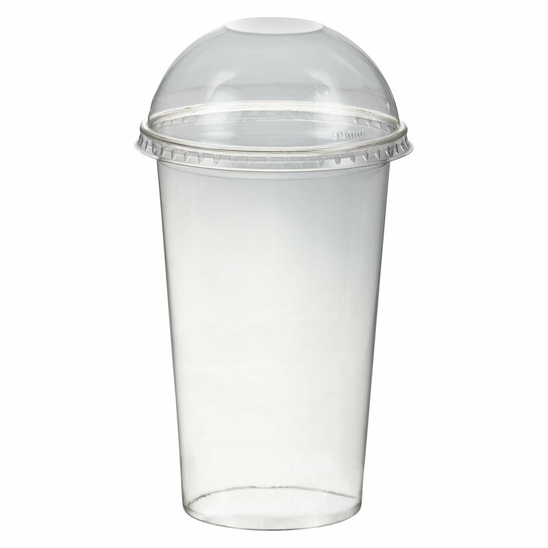 Smoothiebecher Dessertbecher + Domdeckel 500 ml O95mm, PET, glasklar, 50 Stk.