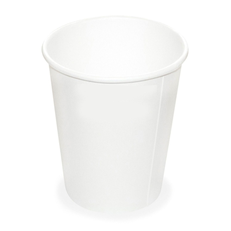 Heiß- und Kaltgetränkebecher Pappbecher weiß 200ml 280ml, O 80mm, 50 Stk.