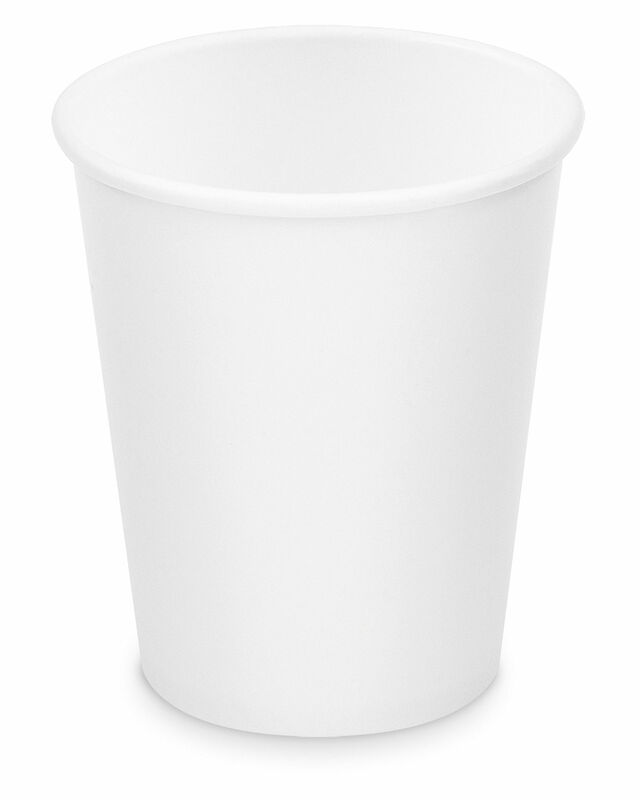 Heiß- und Kaltgetränkebecher Pappbecher weiß 200ml 280ml, O 80mm, 10 Stk.
