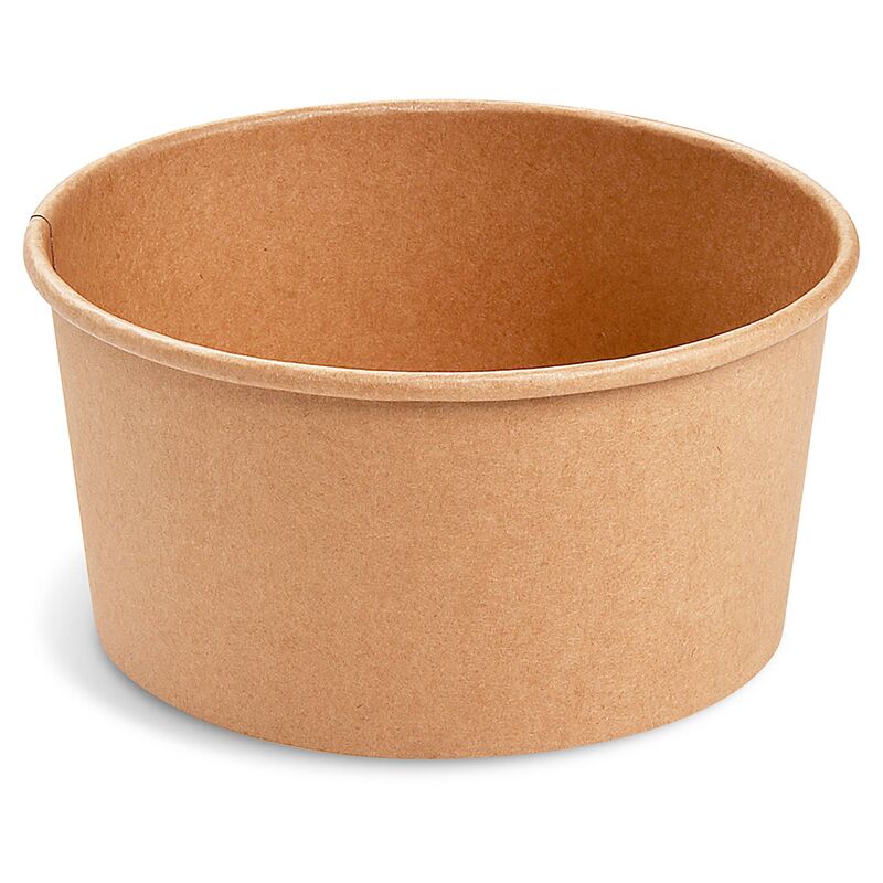 Salatschalen Feinkostschalen braun aus Pappe mit PE beschichtet 1000ml O150mm, 50 Stk.
