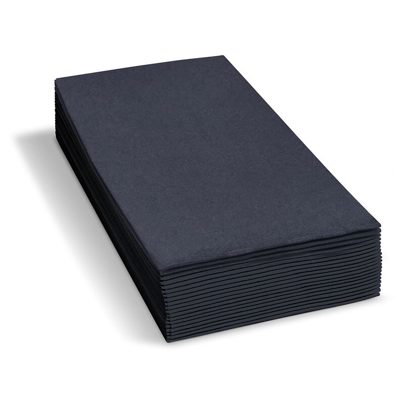 Servietten 33 x 33 cm 1/8 -Kopffalz, 2-lagig schwarz, 250 Stk.