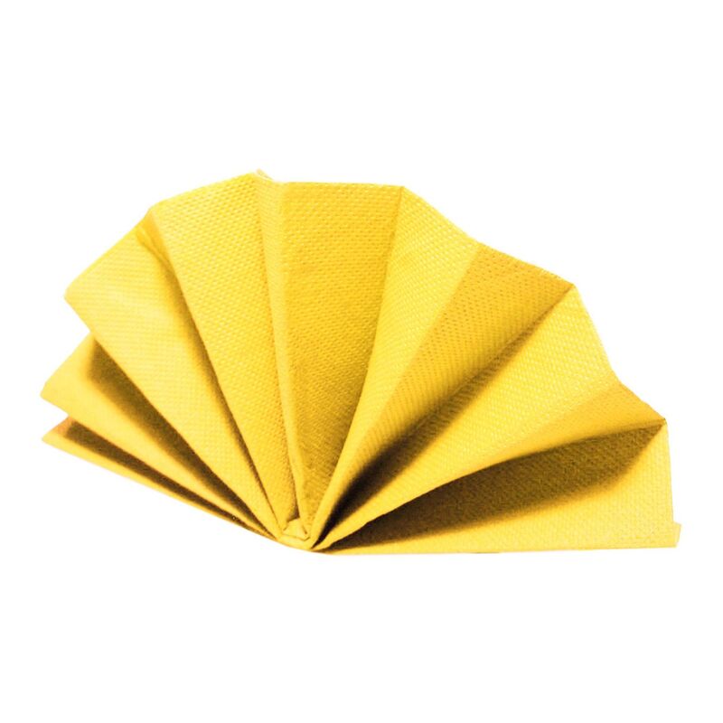 DekoStar Servietten 38 x 38cm gelb, Geprägte Tischservietten Tischdekoration, 50 Stk.