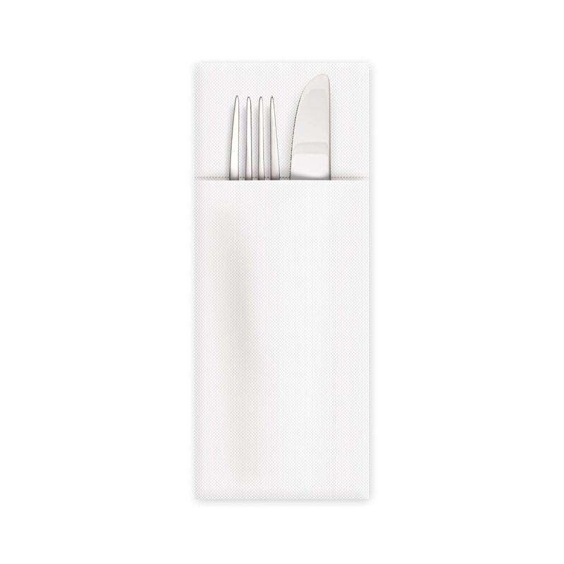 Servietten Bestecktaschen CutleryStar 2-lagig 38 x 32 cm weiß, 50 Stk.