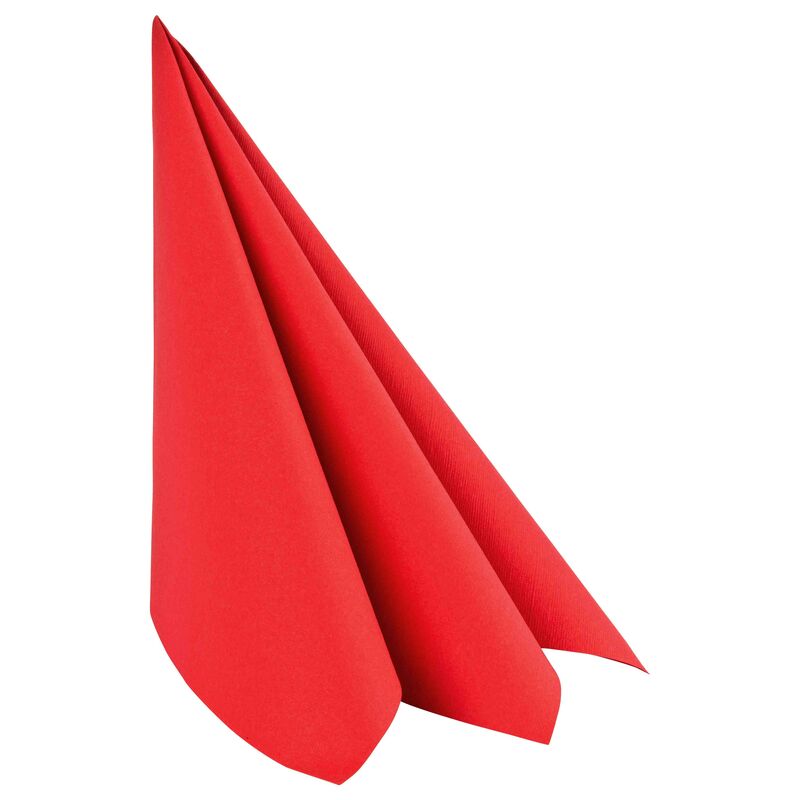 Servietten Airlaid 40x40cm 1/4 -Falz stoffähnlich, hochwertig rot, 50 Stk.