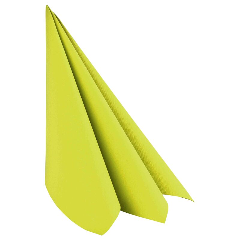 Servietten Airlaid 40x40cm 1/4 -Falz stoffähnlich hochwertig gelbgrün, 50 Stk.