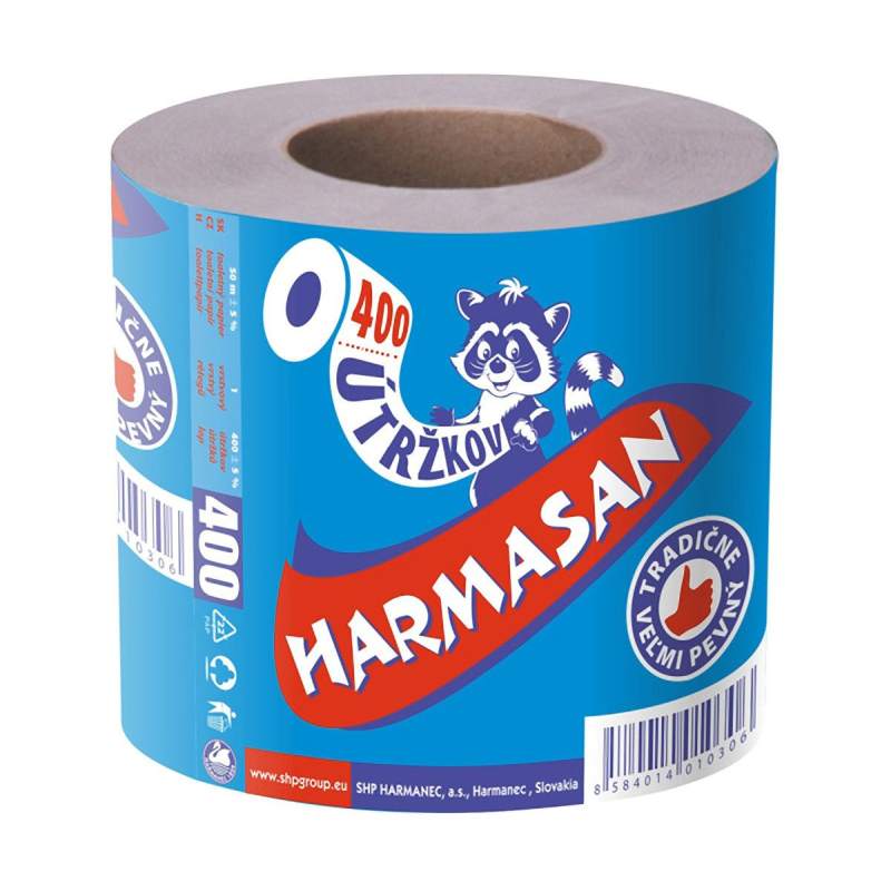 Toilettenpapier WC-Papier natur 1-lagig "Harmasan", 400 Blatt 50 m