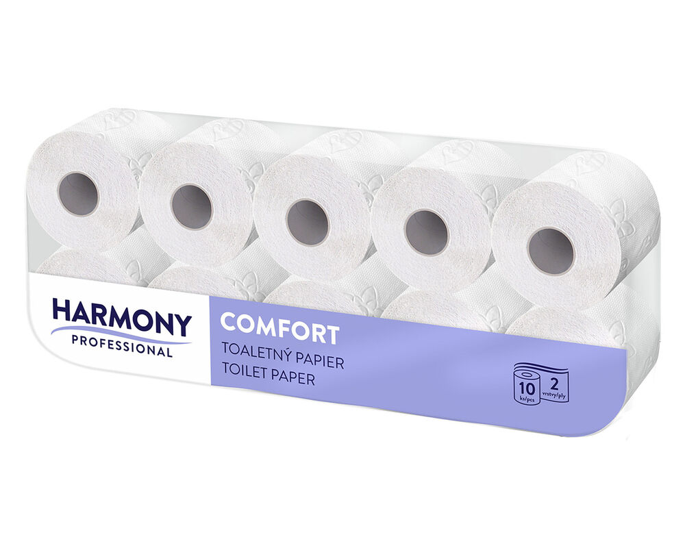 Toilettenpapier weiß Recycling 2-lagig Professional Comfort, 200 Blatt, 10 Stk.