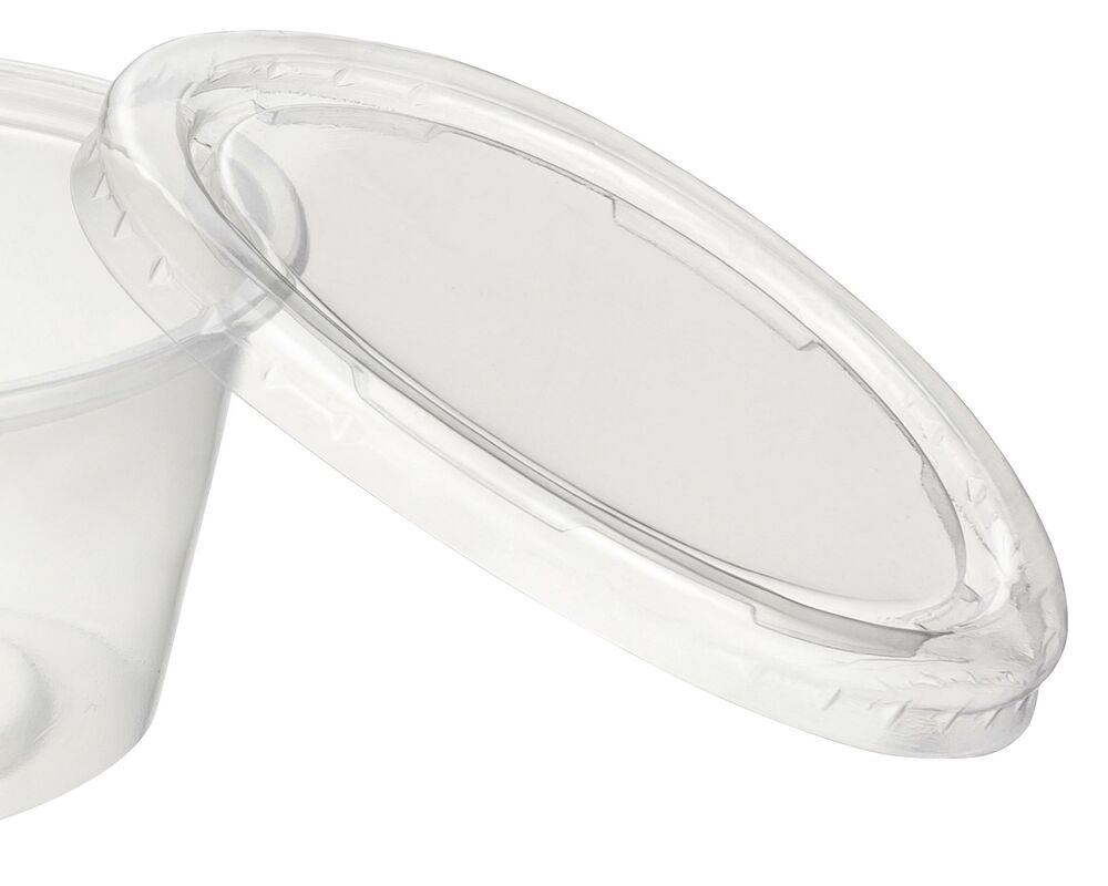 Deckel für Dressingbecher Saucenbecher  90ml, transparent, aus PP, 100 Stk.
