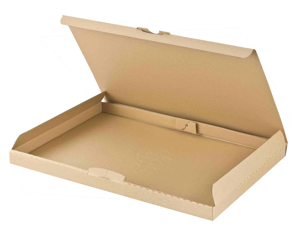 Versandkarton 255x190x20mm schnelle Aufrichtung mit Steckverschluss Großbrief Maxibrief A5 B5 braun