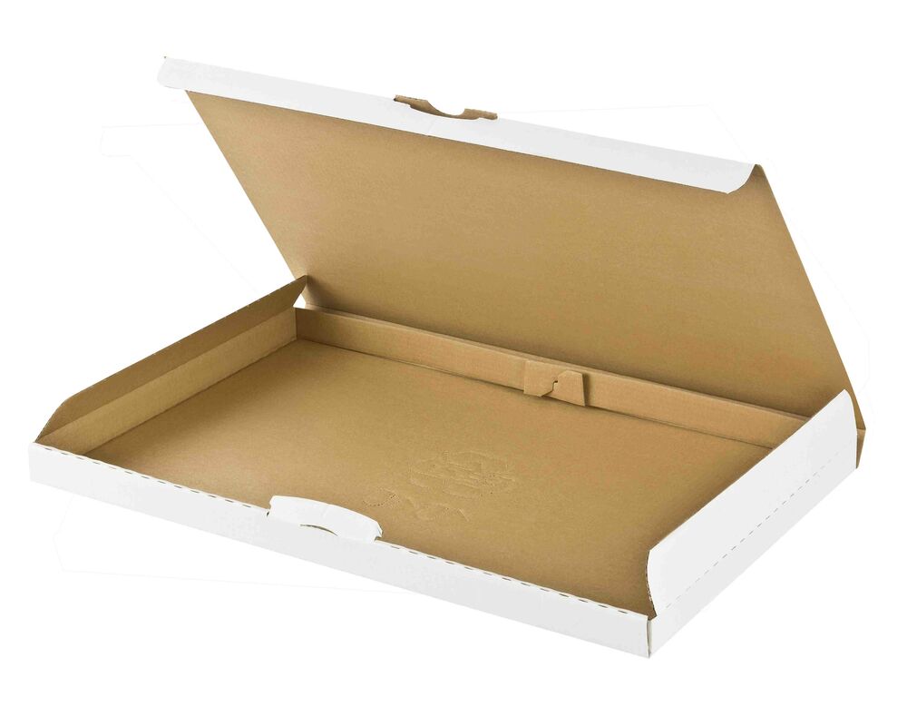 Versandkarton 255x190x20mm schnelle Aufrichtung mit Steckverschluss Großbrief Maxibrief A5 B5 weiß