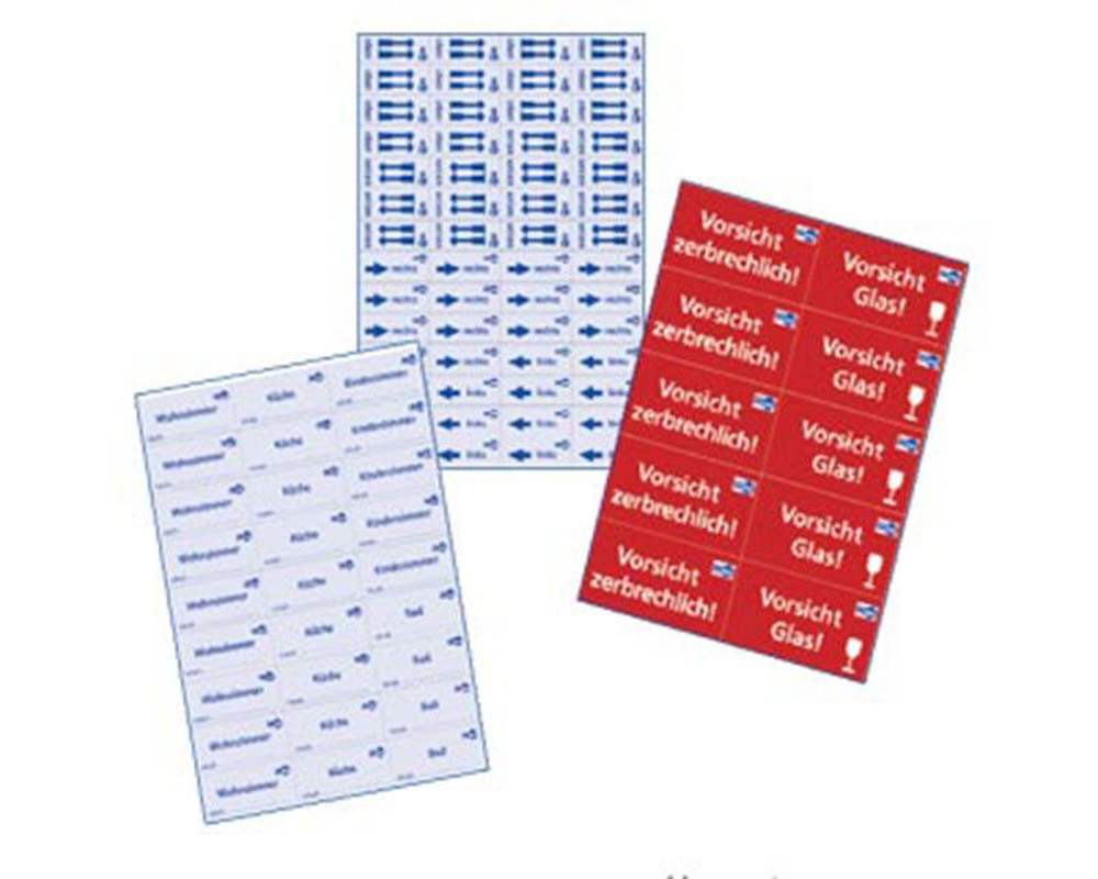 Etiketten-Set für Umzug und Achivierung, 157 tlg.