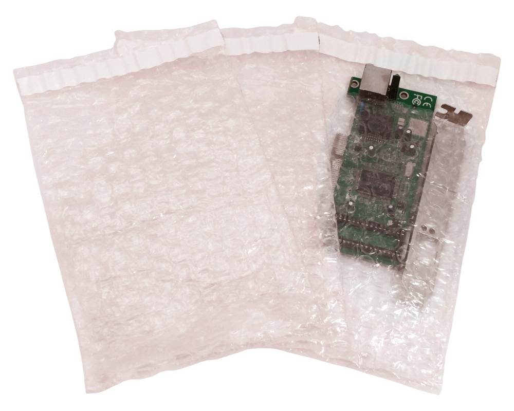 Adhäsionsverschlussbeutel aus Luftpolsterfolie antistatisch 240x320mm, 450 Stk.