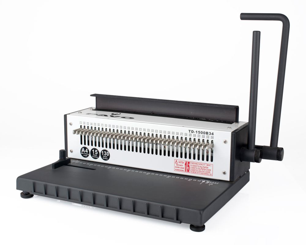 HD Wire Binder Drahtbindegerät Metall, für Rechtecklochung, bis 130 Blatt