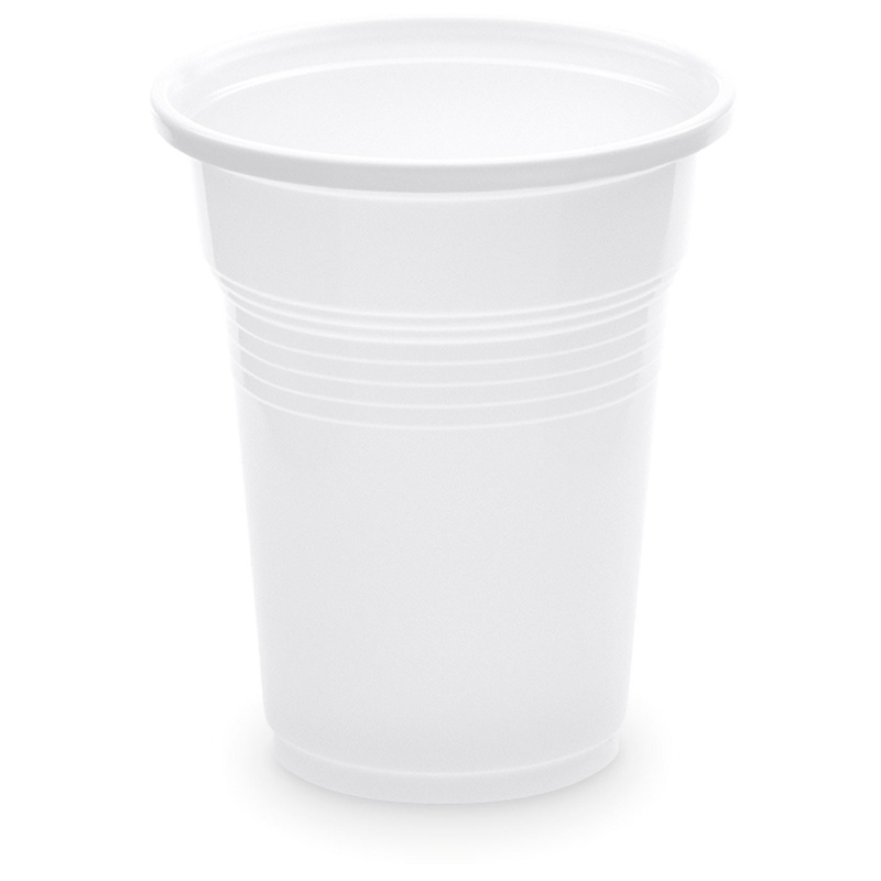 Trinkbecher Getränkebecher weiß 100 ml PP, O 57 mm, 100 Stk.