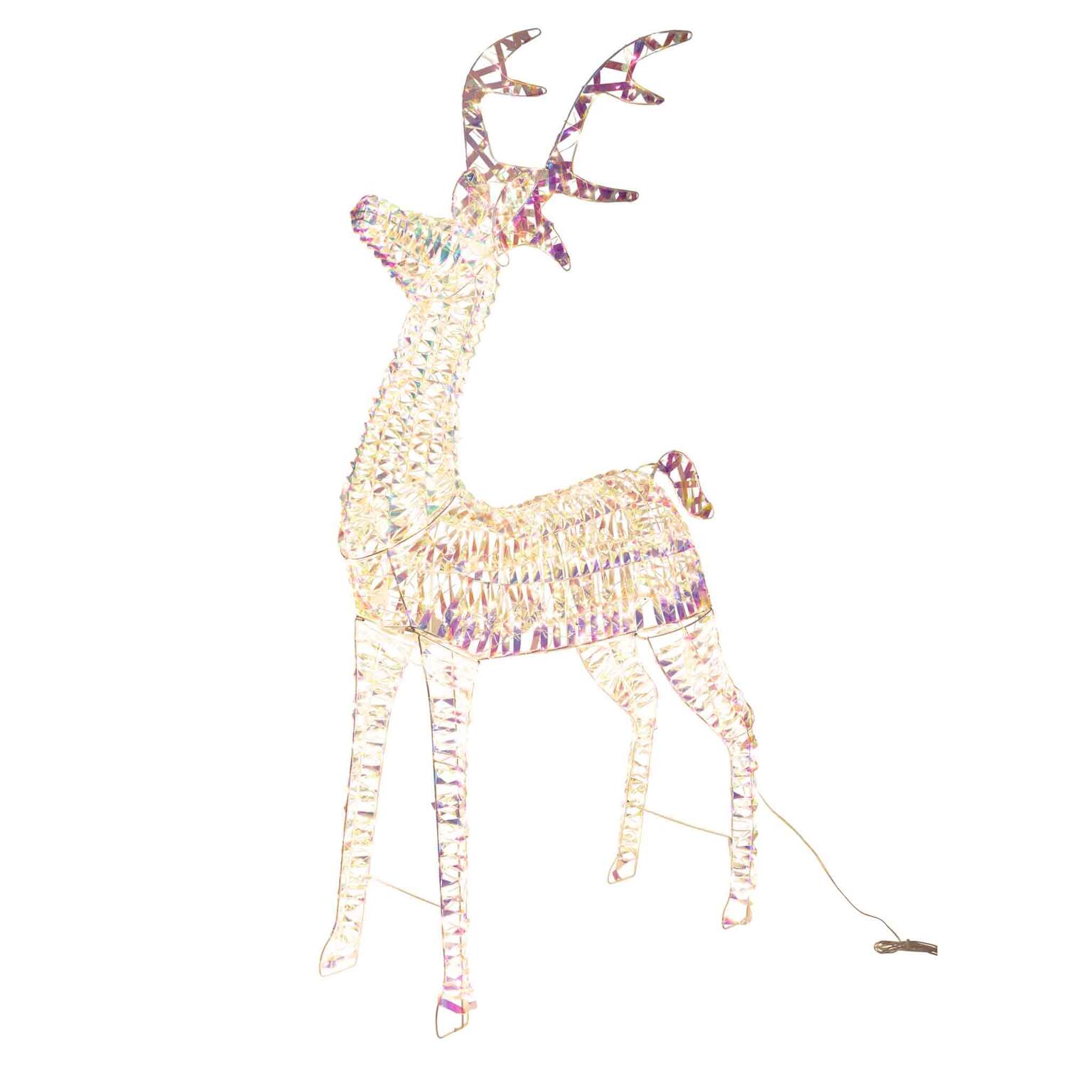 Rentier aus Metall/PET, mit LED, warmwei�, 120cm, 1 Stk.