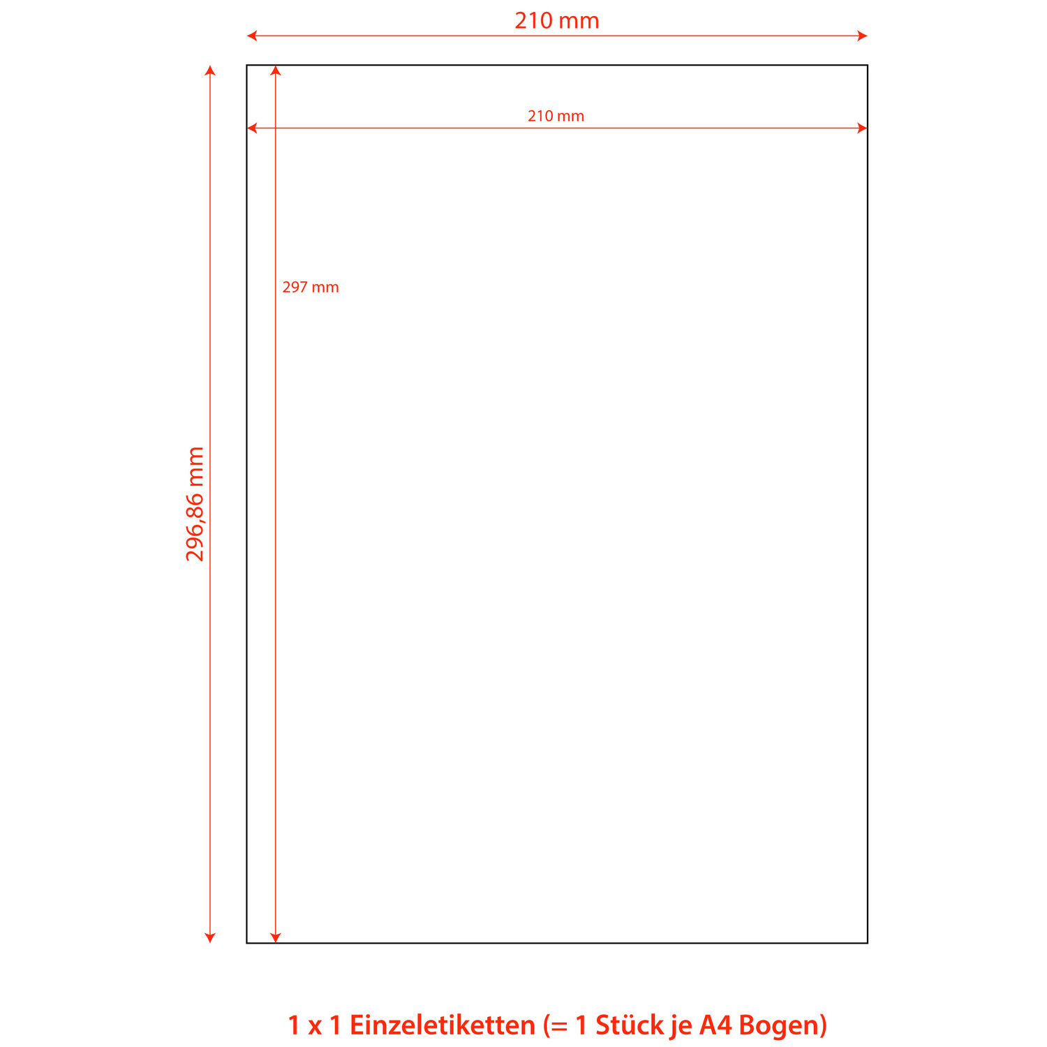 Etiketten Labels selbstklebend wei 210 x 148.5mm auf DIN A5 DHL Kleber 200 Stk.