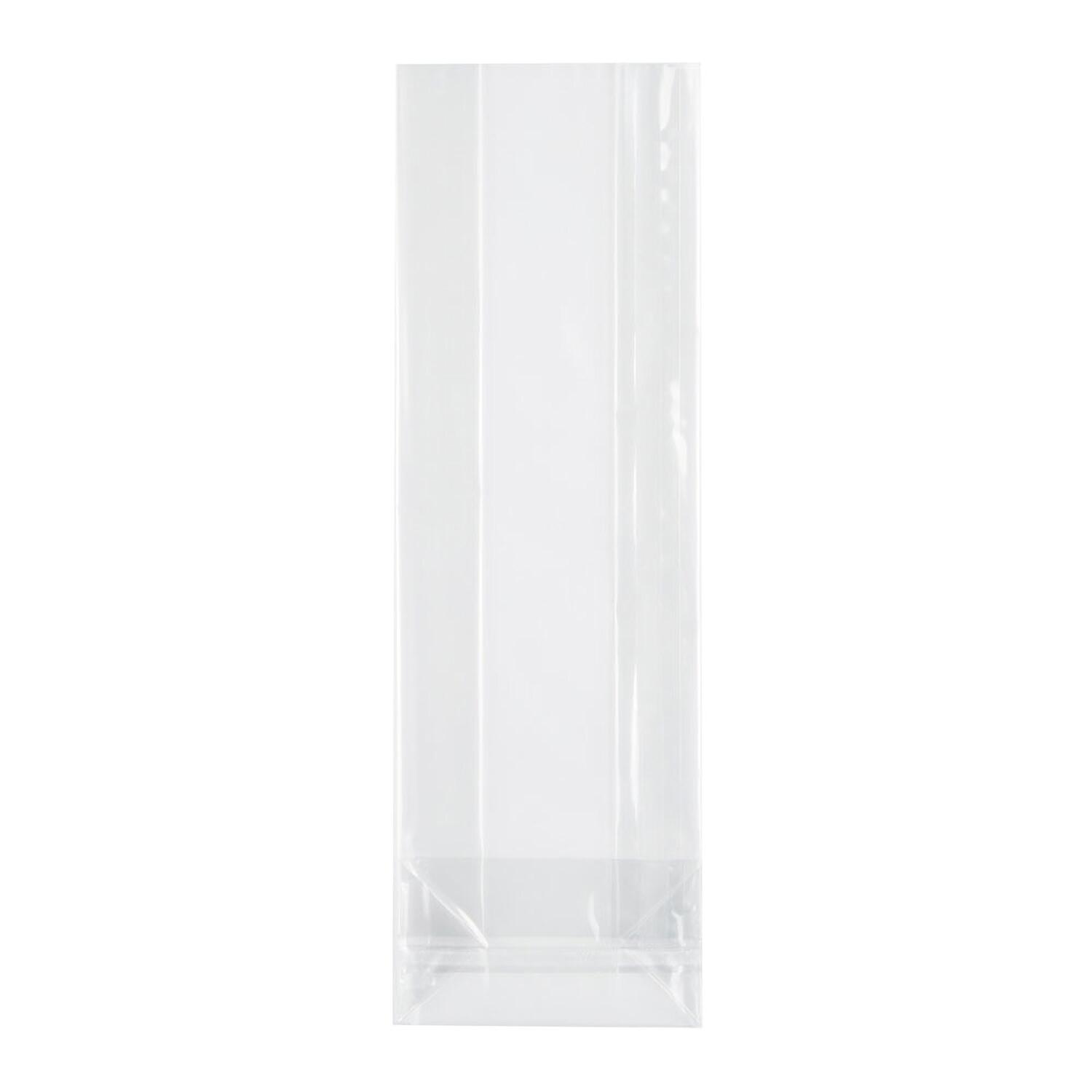 Blockbodenbeutel OPP Siegelnaht transparent  70 + 40mm x 220mm 40my, 1000 Stk.