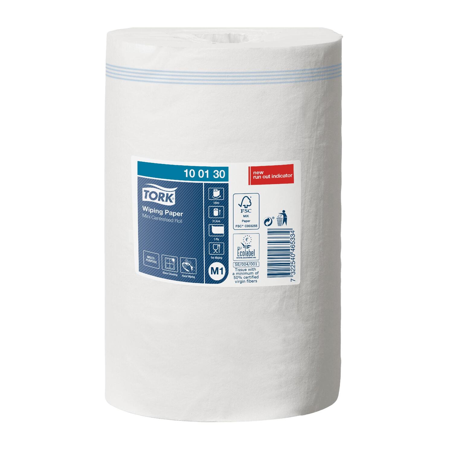 Tork Mini Innenabrollung 1-lagig 21,5cm Zellstoff Mix unperforiert, 11 Rollen je 120m